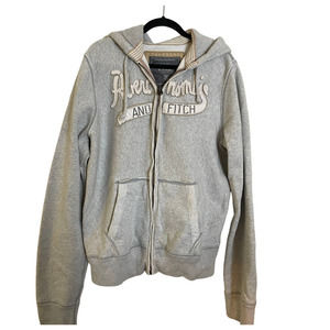 Vintage Y2K Men's AF Abercrombie & Fitch Cotton Cardigan Hoodie Full Zip SIZE L
